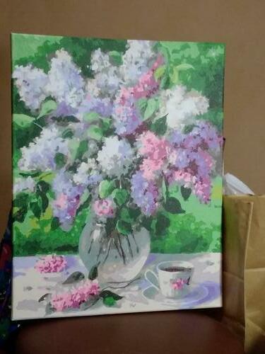 Фотографии готовых работ картин по номерам и алмазной мозаики