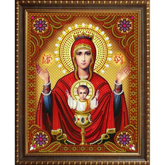 Алмазная мозаика частичная 27x33 Изображение иконы Неупиваемая Чаша