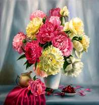 Пионы и вишенки