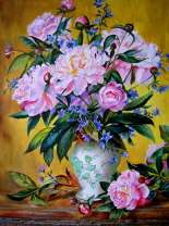 Букет красивых пионов