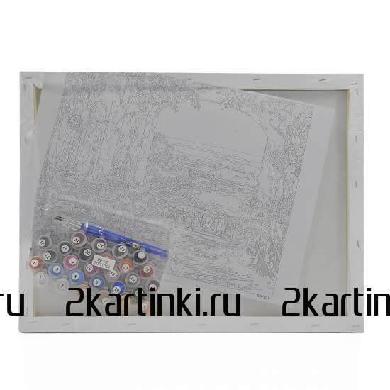 Картина по номерам 40x50 Котенок в цветах сакуры