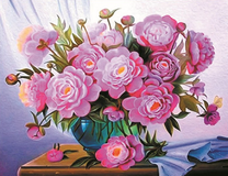 Букет пионов и маленькая бабочка