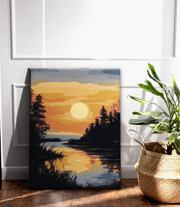 как вешать картину по номерам на стену